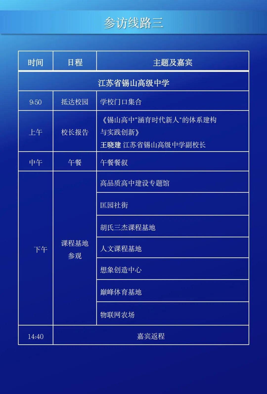 國(guó)際學(xué)校參訪路線三